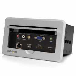 StarTech.com Conference table box for AV connectivity (Startech Conference Table Connectivity Pop up Box with AV and Data Ports - HDMI, VGA, Component, MDP to HDMI Output [BOX4HDECP] - Mounting pla...