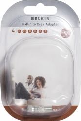 Belkin F-PIN M/F adapter F-TYPE M/COAX-F (F-PIN M/F ADAPTER F-TYPE M/COAX-F)
