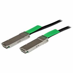StarTech.com MSA Compliant QSFP+ Direct-Attach Twinax Cable - 2 m [6.6 ft]~MSA Uncoded Compatible 2m 40G QSFP+ to QSFP+ Direct Attach Breakout Cable Twinax - 40 GbE QSFP+ Copper DAC 40 Gbps Low Pow...