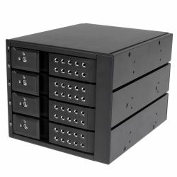 StarTech.com 4 Bay Aluminum Trayless Hot Swap Mobile Rack Backplane for 3.5in SAS II/SATA III - 6 Gbps HDD (4 BAY 3.5IN SATA / SAS HDD - TRAYLESS MOBILE RACK BACKPLANE)