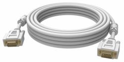 Vision 2x VGA 15-pin D-Sub, 3m VGA cable VGA [D-Sub] White (3 m VGA cable - gold plated connectors - ferrite cores both ends - VGA [m] to VGA [m] - outer diameter 8.0 mm - 28 awg - white)