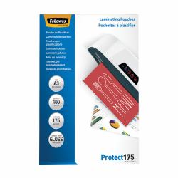 Fellowes A3 Glossy 175 Micron Laminating Pouch - 100 pack (Laminating Pouch A3 175MIC 100pk)