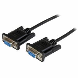 StarTech.com 2m Black DB9 RS232 Serial Null Modem Cable F/F (2M FEMALE TO FEMALE RS232 - SERIAL NULL MODEM CABLE BLACK)