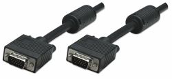 Manhattan VGA Monitor Cable [with Ferrite Cores], 10m, Black, Male to Male, HD15, Cable of higher SVGA Specification [fully compatible], Shielding with Ferrite Cores helps minimise EMI interference...