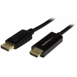 StarTech.com 6ft [2m] DisplayPort to HDMI Cable - 4K 30Hz - DisplayPort to HDMI Adapter Cable - DP 1.2 to HDMI Monitor Cable Converter - Latching DP Connector - Passive DP to HDMI Cord (2M DISPLAYP...