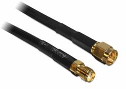 DeLOCK 2m SMA m/f coaxial cable CFD200 Black (Delock CFD200 Low Loss - forlÃ¦ngerkabe)