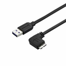 StarTech.com Slim Micro-USB 3.0 Cable - M/M - Right-Angle Micro USB - 2m [6ft] (StarTech.com 6' Slim Micro USB 3)
