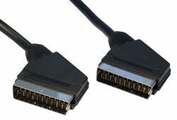 Cables Direct 0.5m SCART SCART cable SCART [21-pin] Black (0.5m 21 Pin SCART Cable)