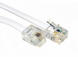 Cables Direct RJ11 - RJ11, 1m White (CDL 1m RJ11 to RJ11 Modem - Wh)