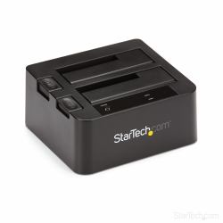 StarTech.com Dual-Bay USB 3.2 Gen 2 to SATA Hard Drive Docking Station, USB 10Gbps Hard Drive Dock, External 2.5/3.5" SATA I/II/III SSD/HDD Docking Station, Hot-Swap Hard Drive Bay, Top-Loading (2B...