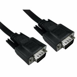 Cables Direct CDEXFLAT-02K VGA cable 2 m VGA [D-Sub] Black (CDL 2MTR SVGA MALE-MALE FLAT CABLE)