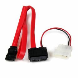 StarTech.com 20in Slimline SATA to SATA with LP4 Power Cable Adapter (20IN SLIMLINE SATA FEMALE TO - SATA W/ LP4 POWER CABLE ADAPTER)
