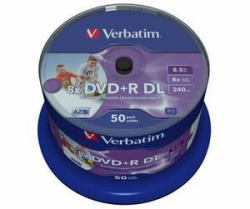 Verbatim DVD+R Double Layer Wide Inkjet Printable 8x (Verbatim DVD+R Double Layer 8.5GB 8X Wide Printable 50 Pack)