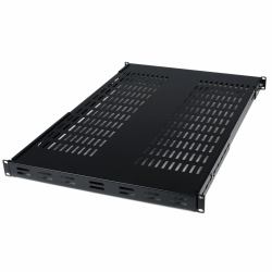 StarTech.com 1U Adjustable Vented Server Rack Mount Shelf - 175lbs - 19.5 to 38in Adjustable Mounting Depth Universal Tray for 19" AV/ Network Equipment Rack - 27.5in Deep - TAA (1U SERVER RACK SHE...