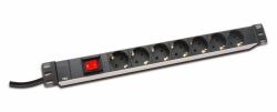 Digitus DN-95402 power extension 2 m 7 AC outlet[s] Black (DIGITUS ALU OUTLET STRIP - WITH SWITCH 7 OUTLETS)
