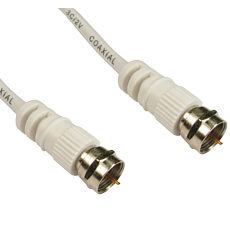 Cables Direct 2FW-01 coaxial cable 1 m F-type White (CDL 1m F Connector M-M - White)