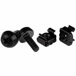 StarTech.com M5 x 12mm - Screws and Cage Nuts - 100 Pack, Black (M5 MOUNTING SCREWS BLACK 12MM - 100 PC SERVER RACK M5 CAGE NUTS)