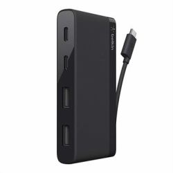 Belkin F4U090btBLK 5000 Mbit/s Black (4-PORT USB-C TRAVEL HUB - 2XUSB A/2XUSB C BLACK)