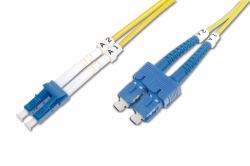 Digitus Fiber Optic Singlemode Patch Cord, LC / SC (DIGITUS LWL PATCHCABLE 1M - SINGLEMODE LC/SC)