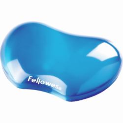 Fellowes Wrist Rest - Crystals Gel Wrist Rest with Non Slip Rubber Base - Ergonomic Mouse Mat Wrist Support, Keyboard Wrist Rest for Computer, Laptop, Home Office Use - Blue (Crystals Flex Rest Blue)