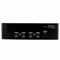 StarTech.com 4 Port DVI VGA Dual Monitor KVM Switch USB with Audio & USB 2.0 Hub (4 PORT DVI VGA DUAL MONITOR KVM - SWITCH USB WITH AUDIO)
