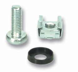 Microconnect CABSHENUTS cable clamp Stainless steel 1 pc[s] (Set of Cage Nuts 20 x M6 - 20 x cage nuts M6 20 x washer - M6 plastic, 20 x screw M6 x 20 mm - Warranty: 12M)