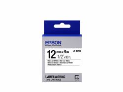 Epson Label Cartridge Standard LK-4WBN Black/White 12mm [9m] (TAPE - LK-4WBN STD BLK-/WHT 12/ - .)