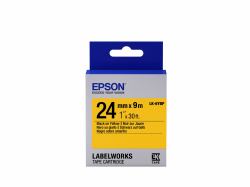 Epson Label Cartridge Pastel LK-6YBP Black/Yellow 24mm [9m] (TAPE - LK-6YBP PASTEL BLK-/YELL - YELL 24/9)