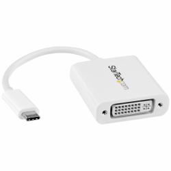 StarTech.com USB-C to DVI Adapter - White (USB C TO DVI ADAPTER DONGLE USB - TYPE C TO DVI-D VIDEO CONVERTER)
