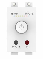 Vision TC3-AMP audio amplifier 2.0 channels Home White (Modular AV faceplate audio amplifier - 2 x 25w [RMS at 8 ohms] - two inputs [input 1 duplicated on front] - remote control - comes on at pres...