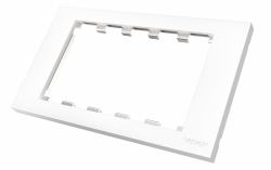 Vision TC3 SURR2G wall plate/switch cover White (Modular AV faceplate component - double-gang UK surround - frame which accommodates 5 modules - fits to tc3 backbox2g or any standard double-gang UK...