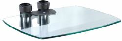Unicol VGSB AV equipment shelf Black Glass (VS SERIE GLASS SHELF - 40CM X 50CM BLACK)