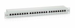 Equip 24-Port Cat.6 Shielded Patch Panel, Light Grey (Equip Patchpanel CAT6 24 Port lightgrey 19" [1HE])