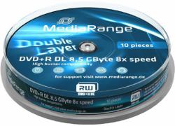 MediaRange MR466 blank DVD 8.5 GB DVD+R DL 10 pc[s] (MediaRange - DVD+R DL x 10 - 8.5 GB -)