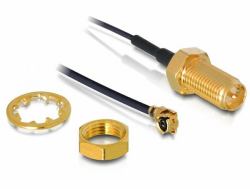 DeLOCK RP-SMA WL antenna I-PEX M / RP-SMA F Black (Delock HF Antenna Connection for Insta)