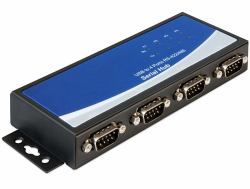 DeLOCK 87587 serial converter/repeater/isolator Black (Delock Adapter USB 2.0 to 4 x serial R)