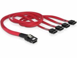 DeLOCK Cable mini SAS 36pin to 4x SATA SCSI cable Red 0.5 m (DeLOCK ATA/SAS-kabel - 50 cm)
