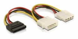 DeLOCK Cable Power SATA HDD > 2x 4pin male/female 0.165 m (Delock - strÃ¸mkabel - SATA strÃ¸m til 4)