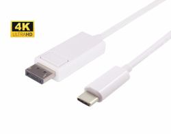 Microconnect USB3.1CDPBW1 USB graphics adapter 4096 x 2160 pixels White (USB-C Displayport cable 1m - USB-C to Displayport cable - 3840*2160@60Hz - Warranty: 300M)