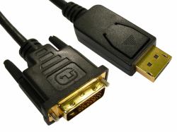 Cables Direct DisplayPort - DVI, 1m DVI-D Black (CDL 1m DisplayPort [M] to DVI [M])