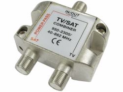 Cables Direct 2FCONN-COMBINER cable splitter/combiner Cable combiner Metallic (CDL TV / Satellite Combiner)