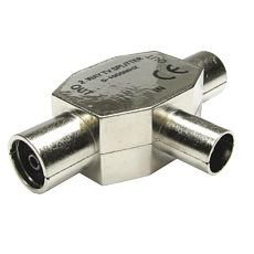 Cables Direct 3-COAXFMFMTL cable splitter/combiner Silver (CDL COAX SPLITTER 1 X [M] - 2 X [F)