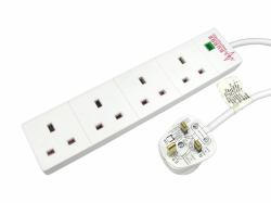 Cables Direct RB-05M04SPD surge protector 4 AC outlet[s] 220-240 V White 5 m (CDL 5m UK Power Extension -4 Ports)
