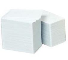 Zebra 800050-167 blank plastic card (CARD FOOD SAFE PVC 30 MIL - BOX OF 500 WHITE/WHITE GLOSSY)