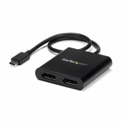 StarTech.com USB-C to Dual DisplayPort 1.2 Adapter, USB Type-C Multi-Monitor MST Hub, Dual 4K 30Hz/1080p 60Hz DP Laptop Display Extender / Splitter, Extra-Long Built-In Cable - Windows Only (StarTe...