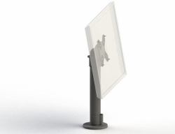 Ergonomic Solutions SpacePole SPV1102 30 cm [11.8"] Screws Black (Old VESA 75/100 Pole Mount, - Top Screen Mount - BLACK for - VESA 75/100 Screen - Black 300mm pole - Warranty: 60M)