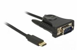 DeLOCK 62964 parallel cable Black 1.8 m (Delock - seriel adapter - USB-C til DB)