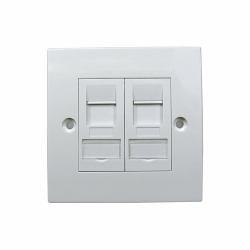 Cables Direct UT-899CAT6AFPL02 White (CDL 2 Port Cat6a Faceplate)