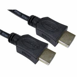 Cables Direct 77HDMI-030 HDMI cable 3 m HDMI Type A [Standard] Black (3m HDMI High Speed with Ethernet Cable)