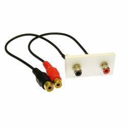 Cables Direct ZZ-MOD-2RCA keystone module (CDL 2 RCA AV Module)